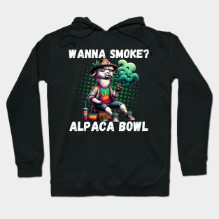 wanna smoke alpaca bowl Hoodie